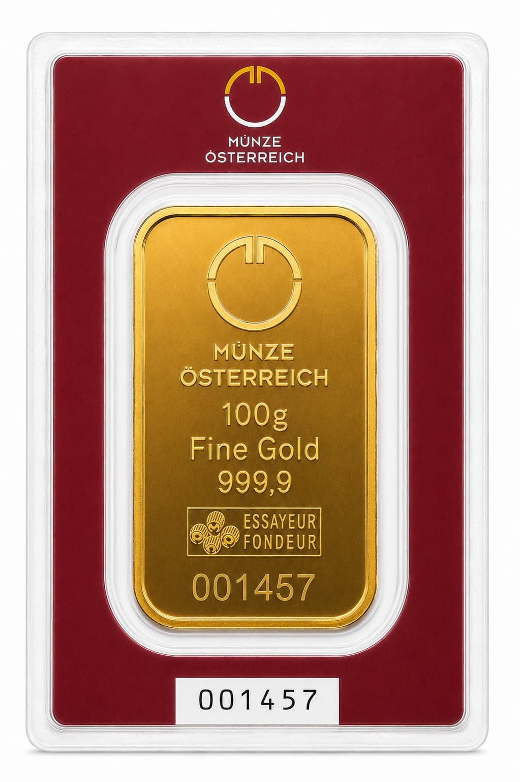 Münze Österreich Barre 100 g