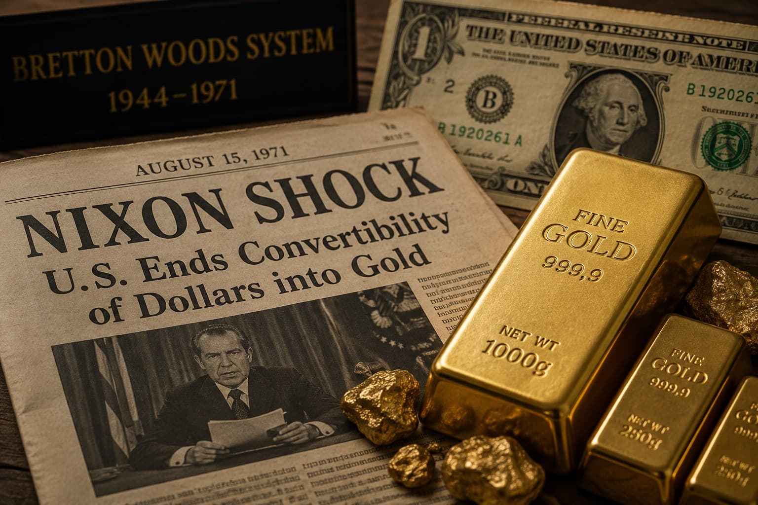 Zlatne poluge, američki dolar i kraj zlatnog standarda 15. avgusta 1971. godine