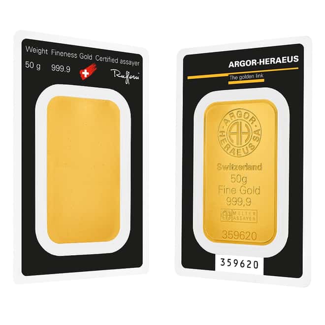 Argor Heraeus poluga 50 g